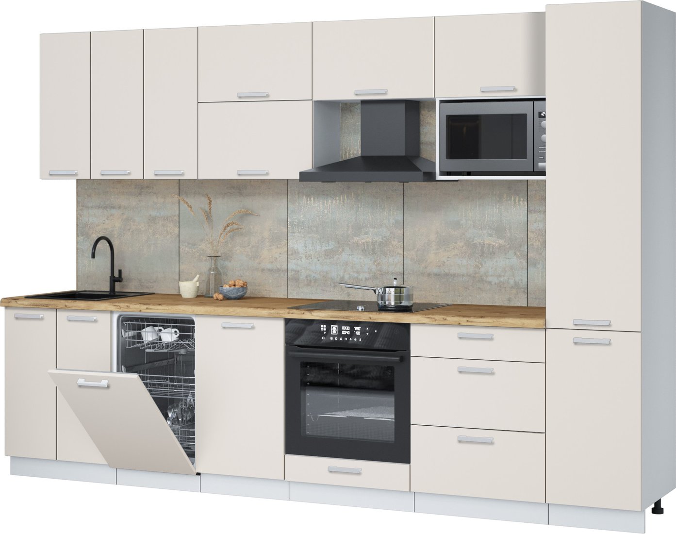 

Готовая кухня Интерлиния Мила Лайт 3.1-ПМ4 (персидский жемчуг/персидский жемчуг/дуб бунратти)