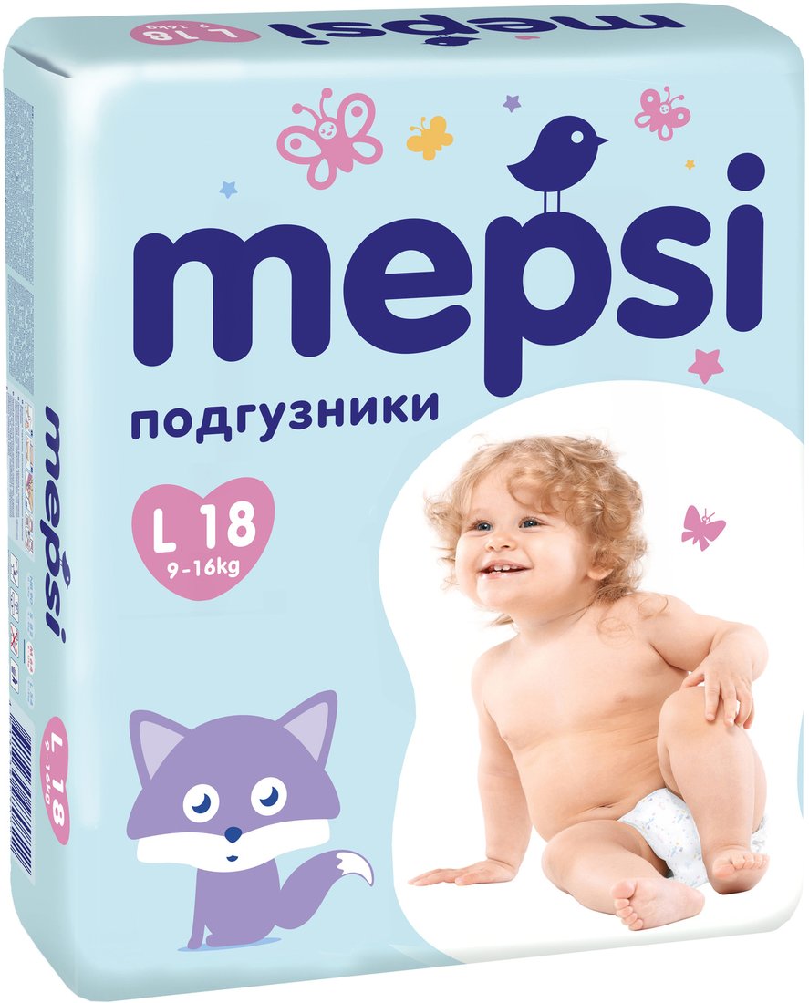 

Подгузники Mepsi L (18 шт)