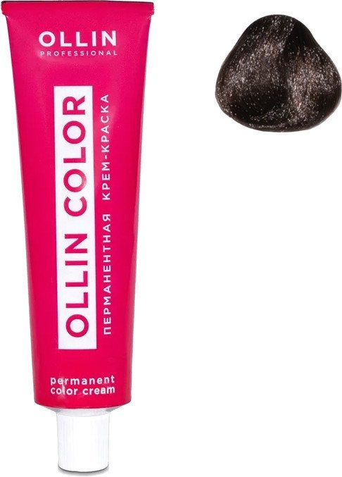 

Крем-краска Ollin Professional Color перманентная 4/1 шатен пепельный 100 мл