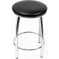 Табурет ВВР Премиум (черный/хром, экокожа)