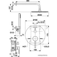Душевая система  Armatura Moza 5039-501-81