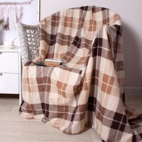 Плед Casa Conforte London 130x170 6154463 (коричневый)