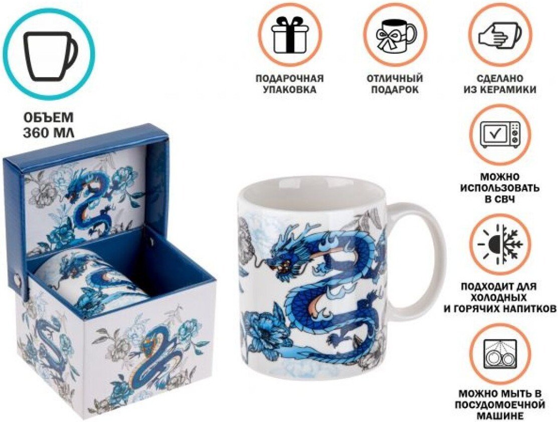 Кружка Perfecto Linea Blue Dragon-1 30-063201