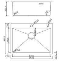 Кухонная мойка Roxen Simple 560220-65B