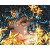 Алмазная мозаика  Феникс+ Девушка со звездами 68645