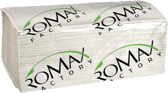 Бумажные полотенца Romax серые (200 листов)