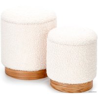 Пуфик Halmar Cancun (кремовый/натуральный, 2 шт)