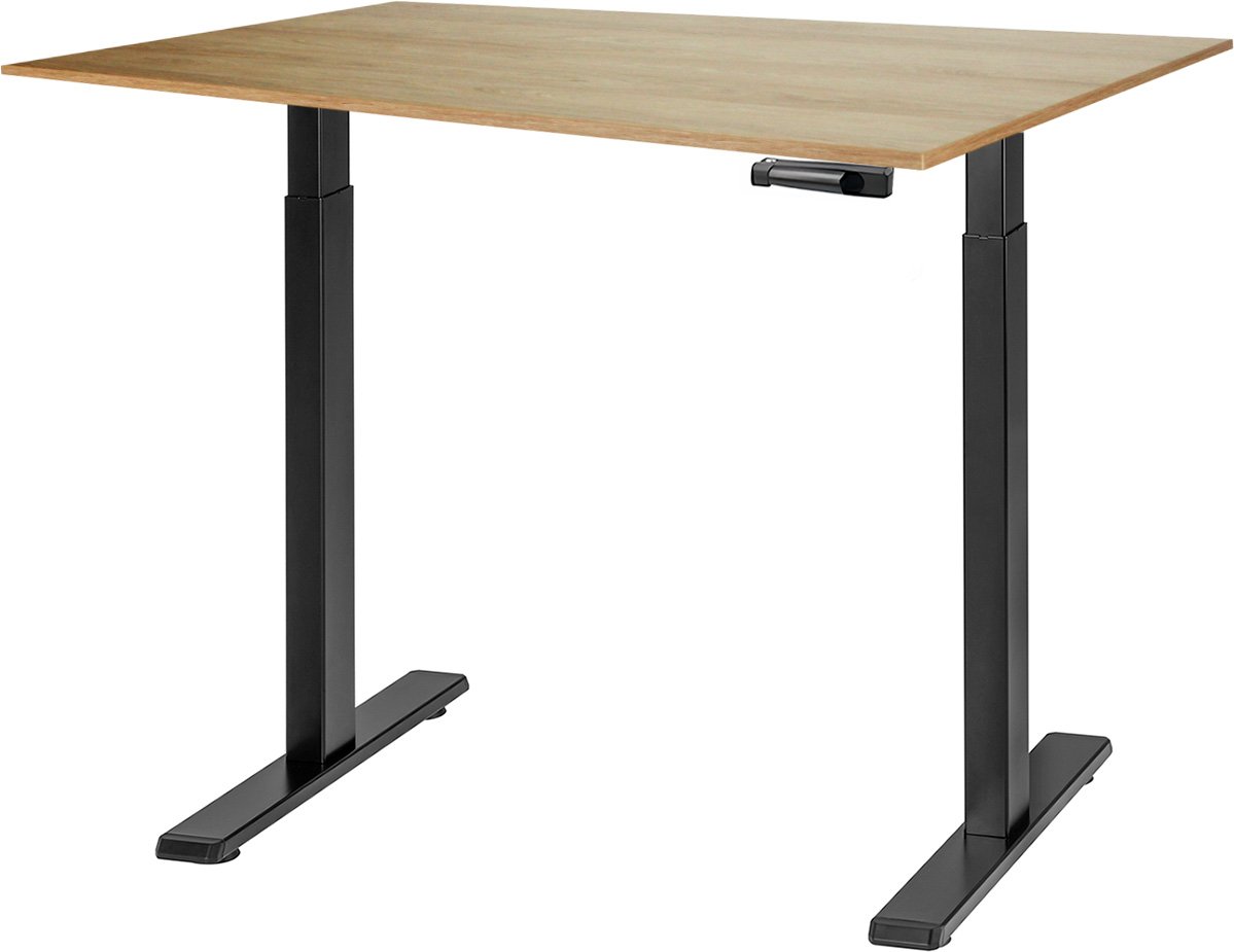 

Стол ErgoSmart Manual Desk Compact FR 1200х650х25 мм (ЛДСП дуб натуральный/черный)