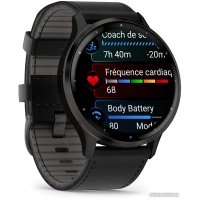 Умные часы Garmin Venu 3 (черный, с кожаным ремешком)