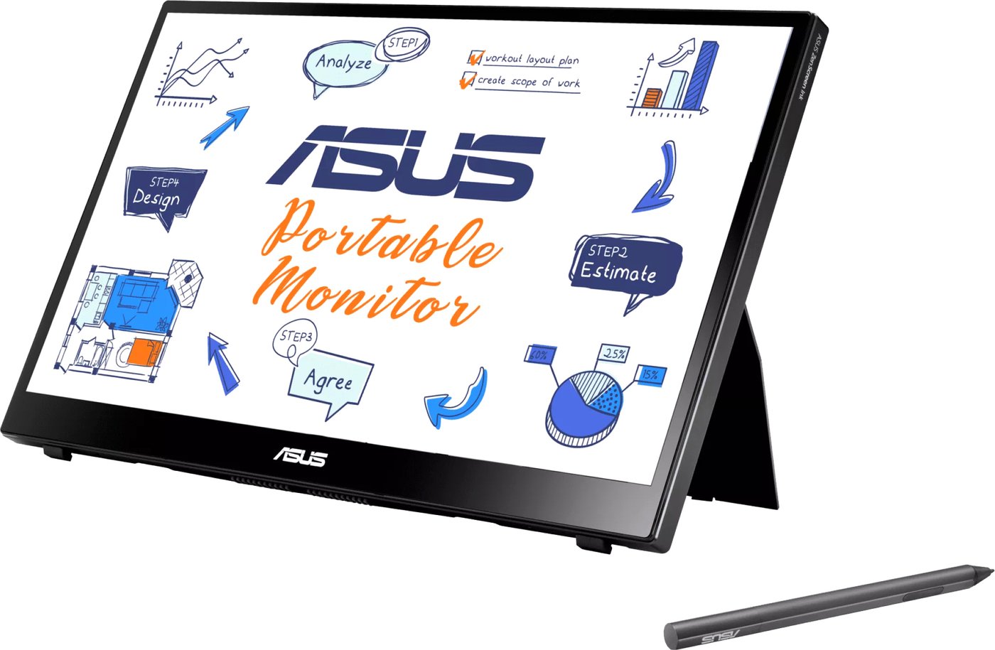 

Портативный монитор ASUS ZenScreen Ink MB14AHD