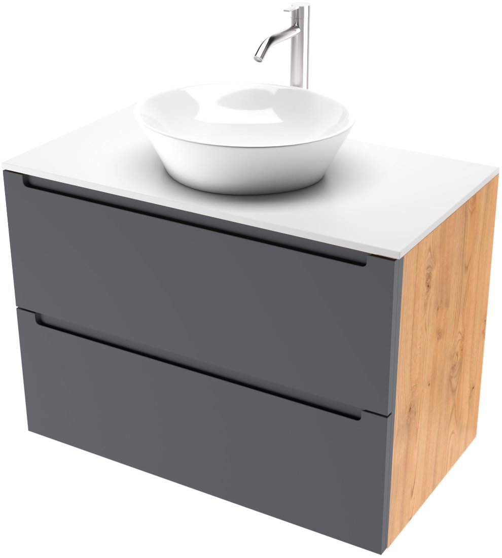 

ЗОВ Тумба под умывальник Дион 70 D70LHO0M7015МKV5-KP13W (графит матовый)