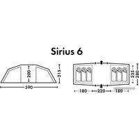 Кемпинговая палатка FHM Sirius 6 (серый/синий)