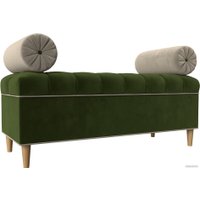 Банкетка Лига диванов Глория 113675 (микровельвет зеленый/бежевый/бежевый)