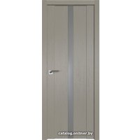 Межкомнатная дверь ProfilDoors 2.04XN L 70x200 (стоун, стекло lacobel серебряный лак)