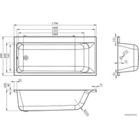 Ванна Lavinia Boho Catani 170х80 371217PL