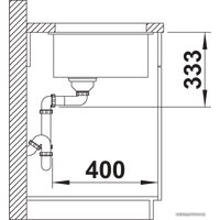 Кухонная мойка Blanco Rotan 400-U 526097 (черный)