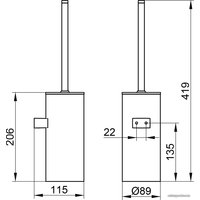 Ершик для унитаза Keuco Moll 12769010100 (хром/белый)