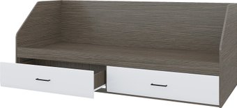 Кровать-тахта Горизонт Ненси 800 2ящ (венге/белый глянец)