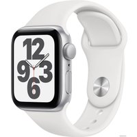 Умные часы Apple Watch SE 40 мм (алюминий серебристый/белый спортивный)