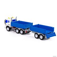 Грузовик Полесье Сити бортовой с прицепом 93127 (синий)