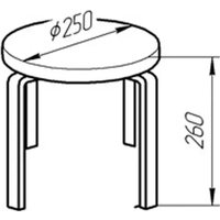 Табурет ТДК Ромашка (Водный лак/Голубой)