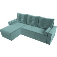 Угловой диван Лига диванов Верона лайт левый (велюр бирюзовый)