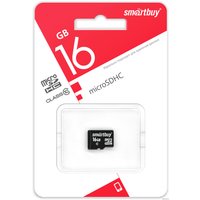 Карта памяти SmartBuy microSDHC SB16GBSDCL10-00LE 16GB