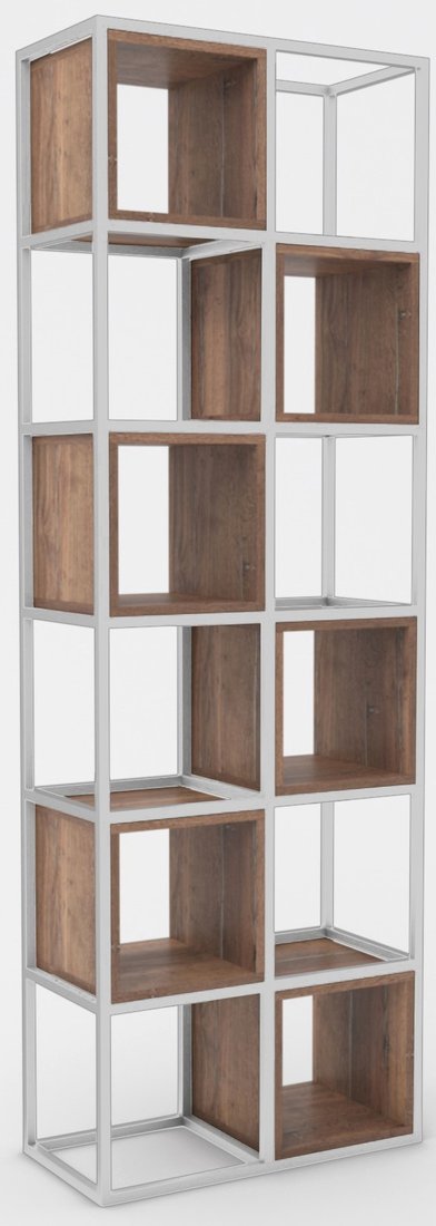 

Стеллаж Hype Mebel Грос-2 70x210 (белый/дуб галифакс олово)