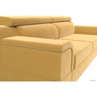 Диван Лига диванов Лига-003 117113 (микровельвет желтый)