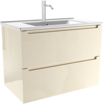 ЗОВ Тумба с умывальником Эридан 80 E80LWPFM1015GKV5-ID80 (бежевый глянец)