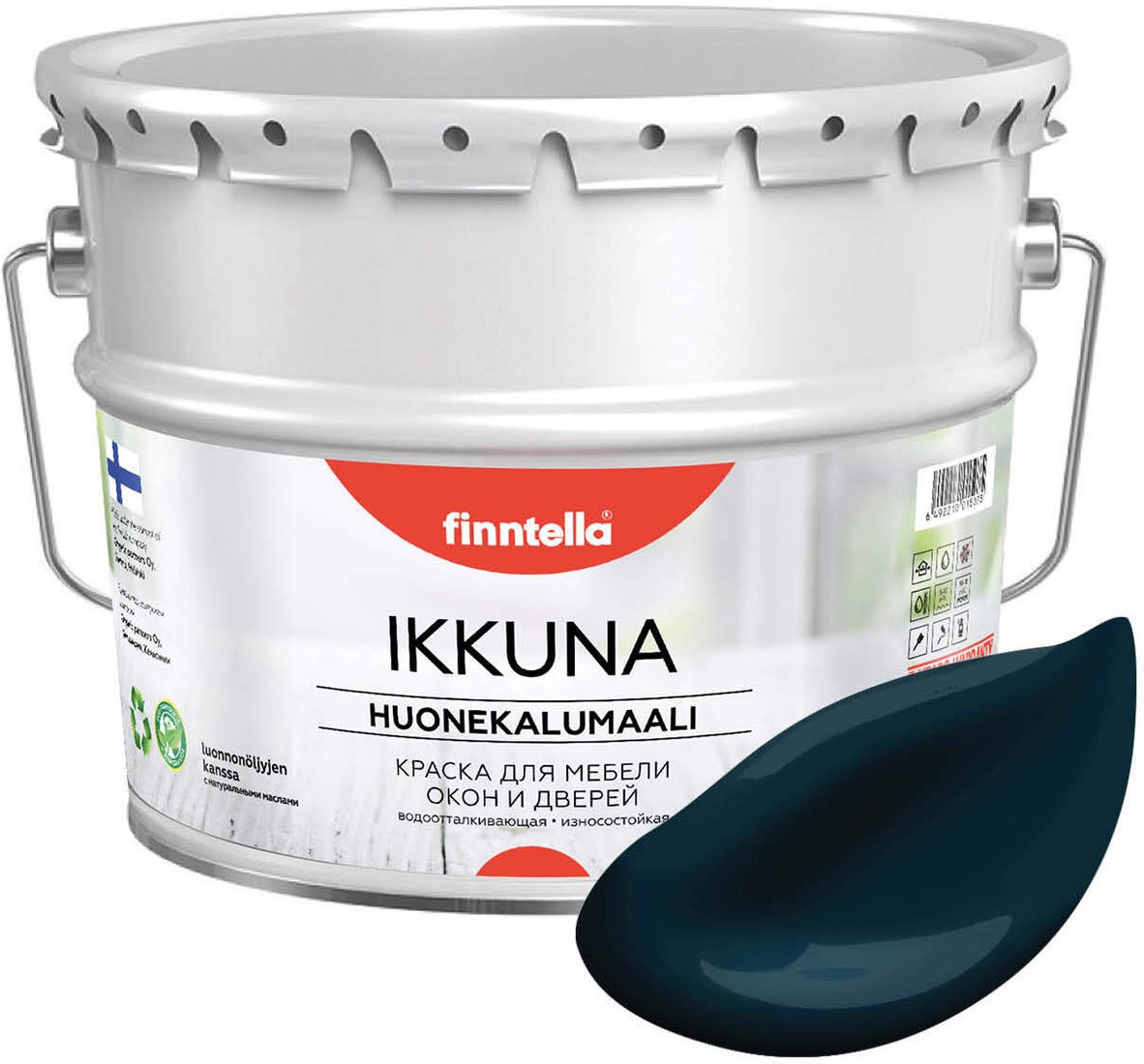 

Краска Finntella Ikkuna Ukonilma F-34-1-9-FL008 9 л (зеленый/синий)