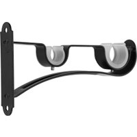 Карниз для штор Sundays Home Волна Имидж 25мм+19мм двухрядный (черный матовый, 1.6м)