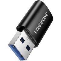 Адаптер Borofone BV26B USB Type-A - USB Type-C (черный)