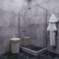 Душевой уголок Triton Вента Хром А1 100х80 без поддона (прозрачное стекло)