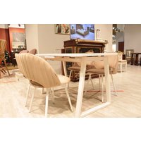 Кухонный стол Sheffilton SHT-T40/130-160 (белый глянцевый/белый)