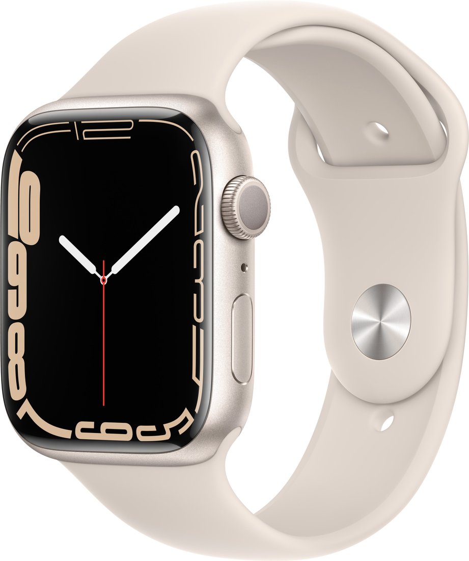 

Умные часы Apple Watch Series 7 45 мм (звездный свет/звездный свет спортивный)