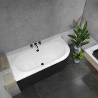 Ванна Lauter Bliss 150 L 21201051L (с каркасом и сифоном 21Y11021 матовый черный)