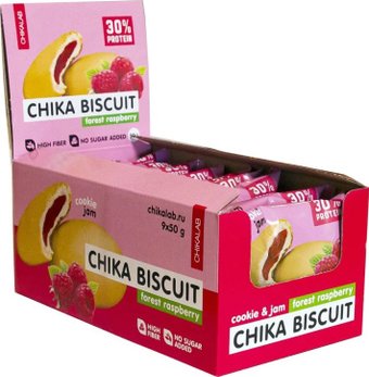 Протеиновый бисквит/панкейк Chikalab Лесная малина (50 г)