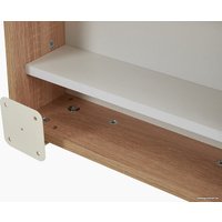 Тумба для обуви Трия Тип 16 с зеркалом (дуб сонома/белая шагрень)