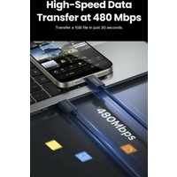 Кабель Ugreen L703 Thunderbolt - Thunderbolt 45996 (1 м, черный)