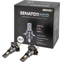Светодиодная лампа Skyway H7 PX26d 12V 56W 6000Лм компакт + вентилятор SENATOR NEO 6000К (2 шт)