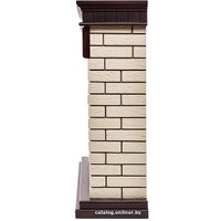 Портал Firelight Bricks 30 (камень бежевый/шпон темный дуб)