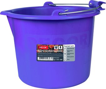 Ведро Decor 633-308 (8 л, фиолетовый)