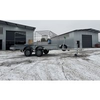 Двухосный прицеп AvtoS A40U2B (4000x2000x300, R16, ресс. 3302 ГАЗ-2лист, тент 800мм)