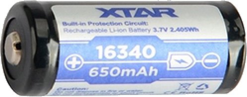 

Аккумулятор XTAR 16340 650mAh ICR16340HP-PCB с защитой 1шт