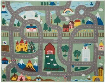 Ковер для жилой комнаты Ikea Валлаби 105.482.16 1x1.33 (зеленый)