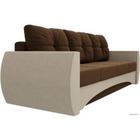 Диван Лига диванов Сатурн 101026 (микровельвет, коричневый/бежевый)
