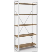 Стеллаж Hype Mebel Стандарт-2 50x200 (белый/дуб галифакс олово)