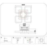 Припотолочная люстра Ambrella light Original FA3861/4+1 WH