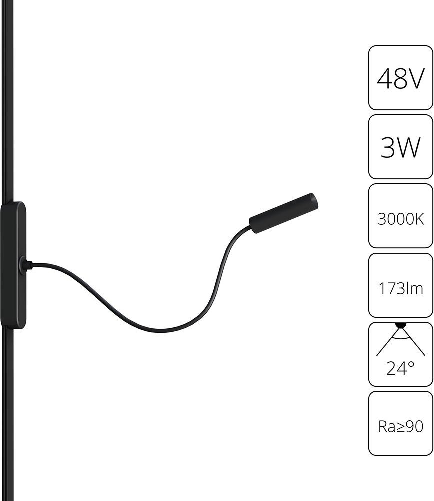 Трековый светильник Arte Lamp Rapid A1162PL-1BK